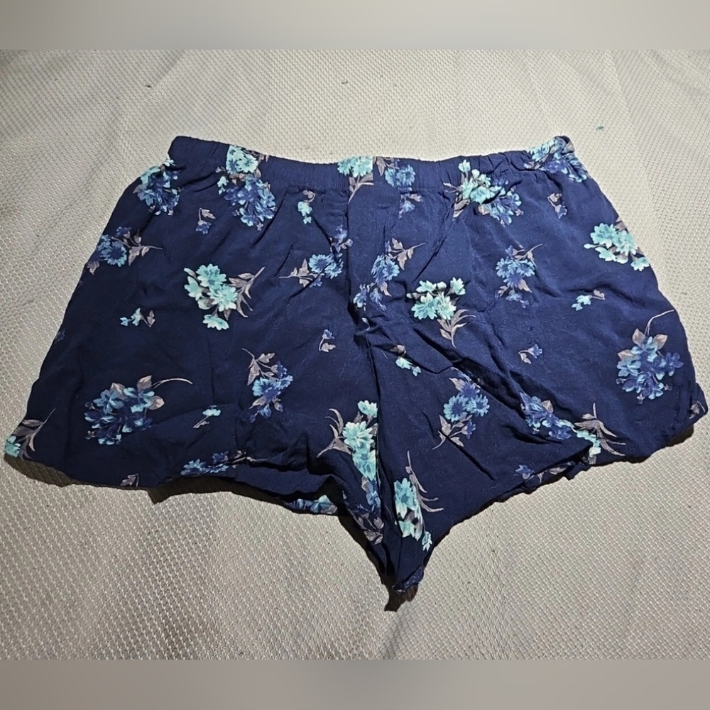 Navy Floral Shorts